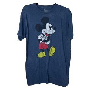 Disney Mickey Mouse Blue Graphic T- Shirt